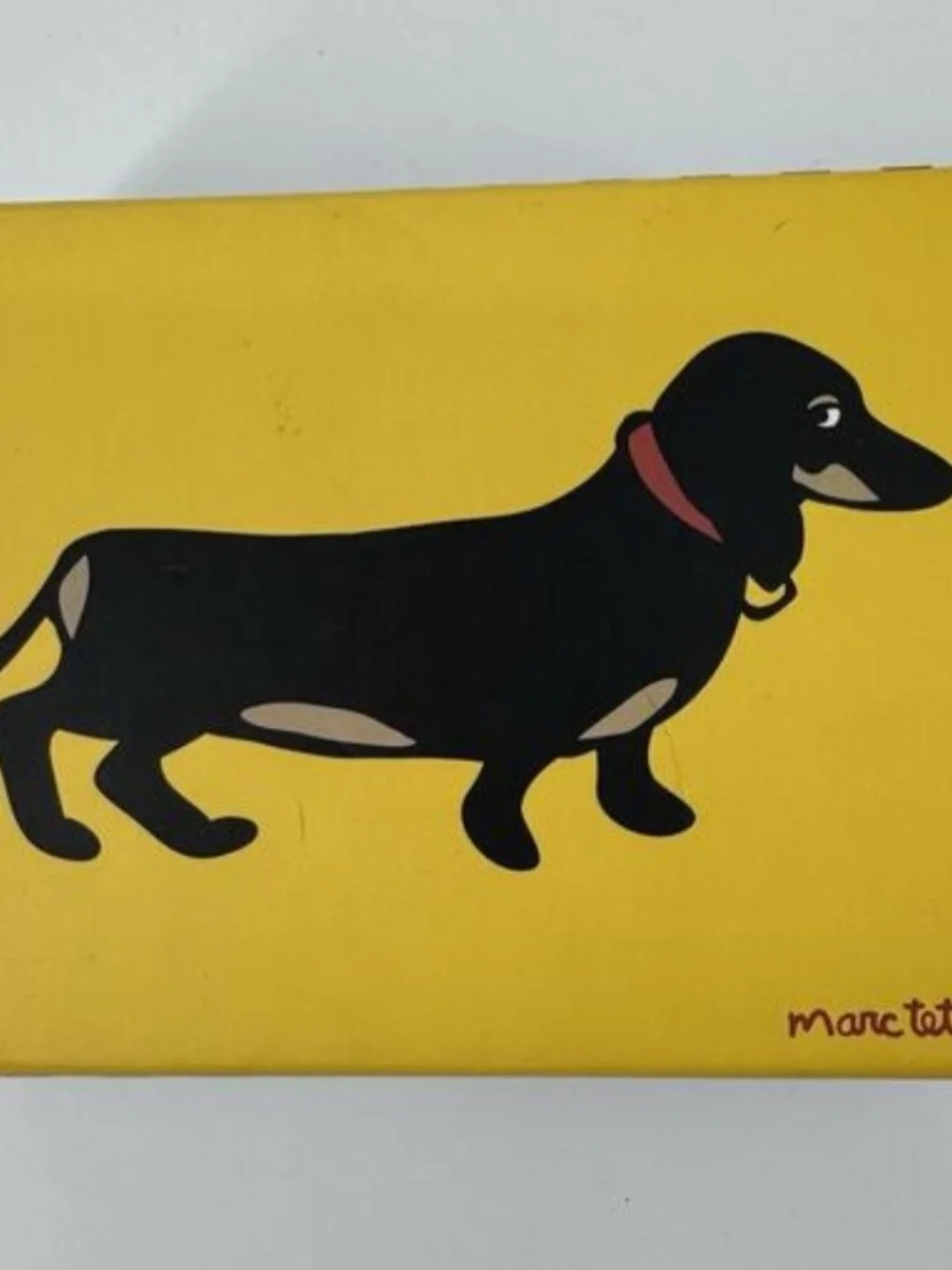 Marc Tetro Yellow Dachshund Wristlet Clutch - Picture 4 of 9